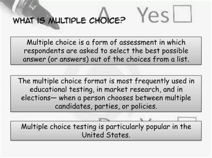 What is multiple choice assessment?