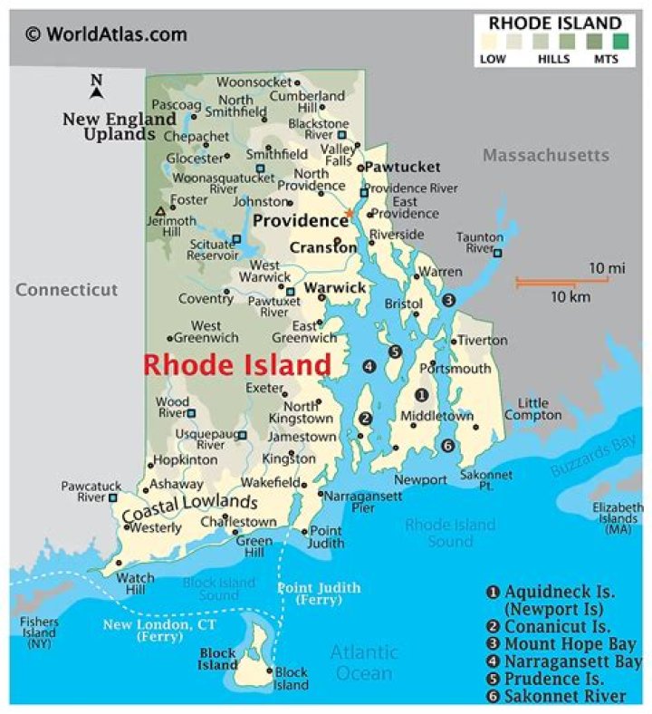 What is Rhode Island mostly known for?