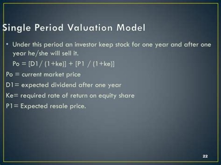 What is single period valuation?