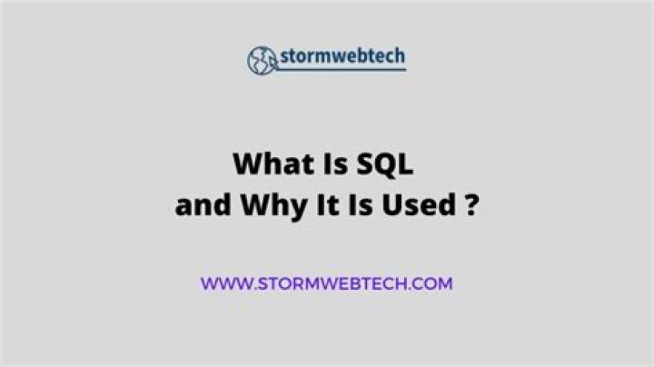What is SQL and why it is used?