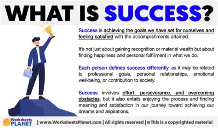 What is success one word?