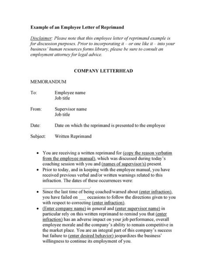What is the aim of reprimand interview?