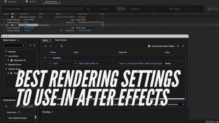 What is the best format to render in after effects?