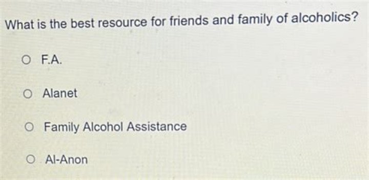 What is the best resource for friends and family of alcoholics?
