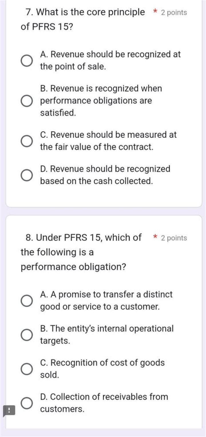 What is the core principle of Pfrs 15?