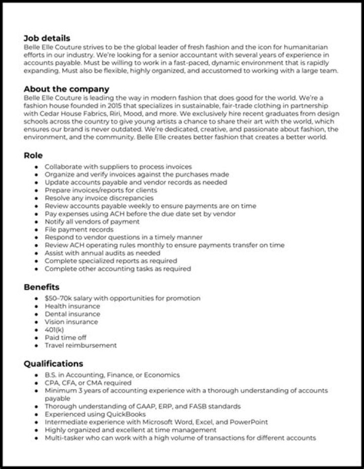 What is the description of an accountant?