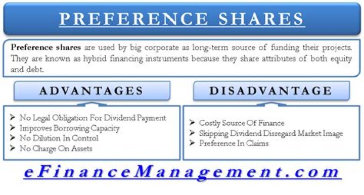 What is the difference between debt and preference shares?