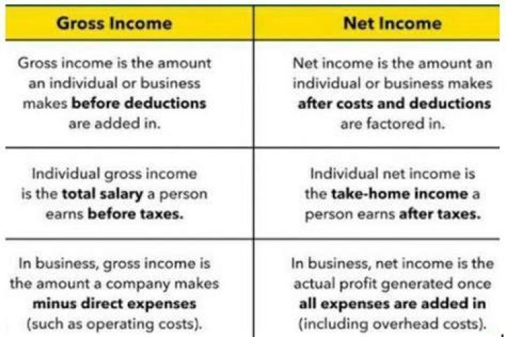 What is the difference between gross total income and net total income?