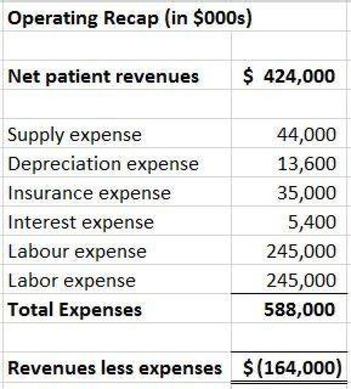 What is the excess of revenue over expenses?