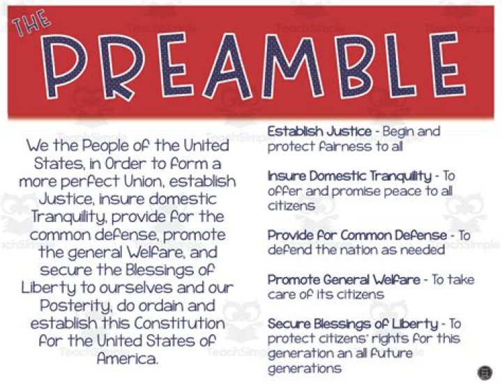 What is the main goal of the Constitution as stated in Preamble?