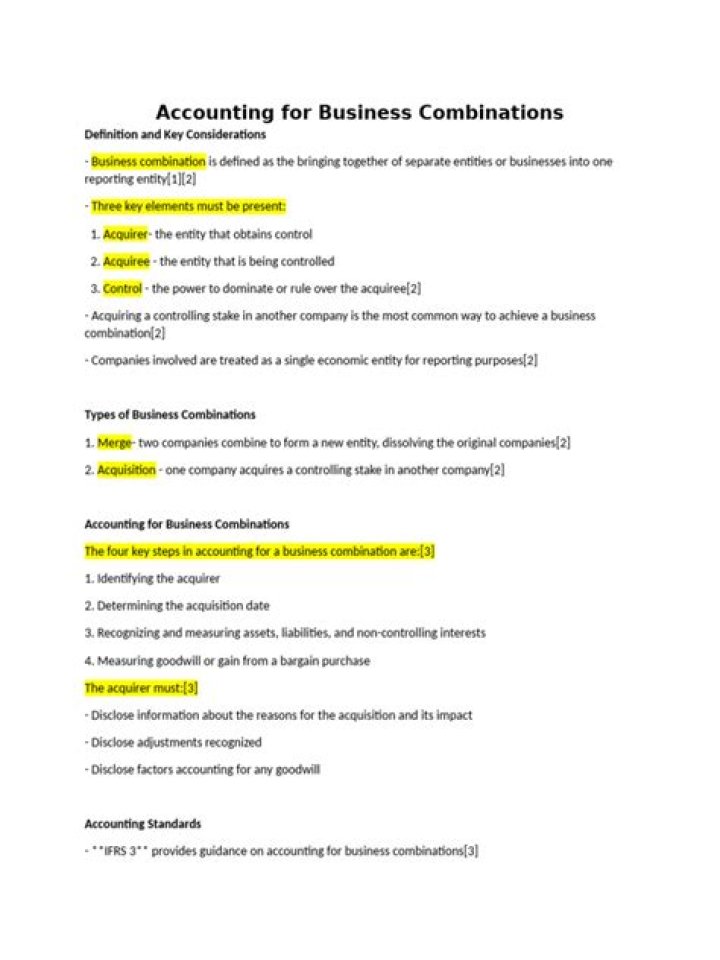 What is the main reason for business combinations?
