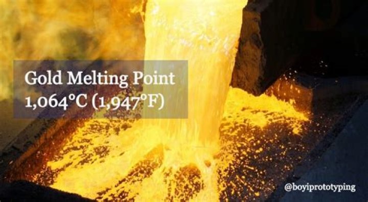 What is the melting point and boiling point of gold in Celsius?