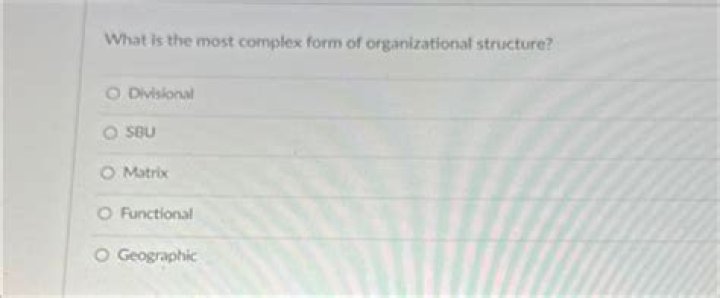What is the most complex form of organizational structure?