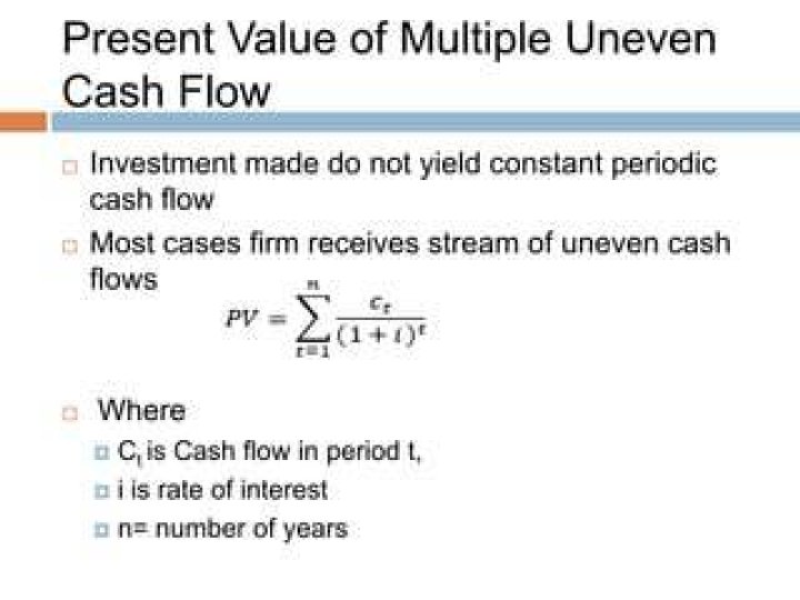 What is the present value of an uneven cash flow stream?