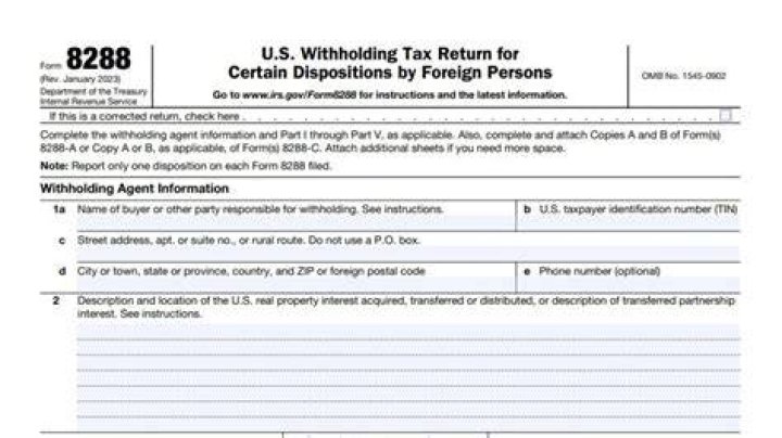 What is the purpose of form 8288?