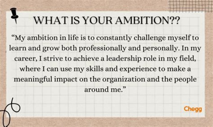 What is your long term ambition?