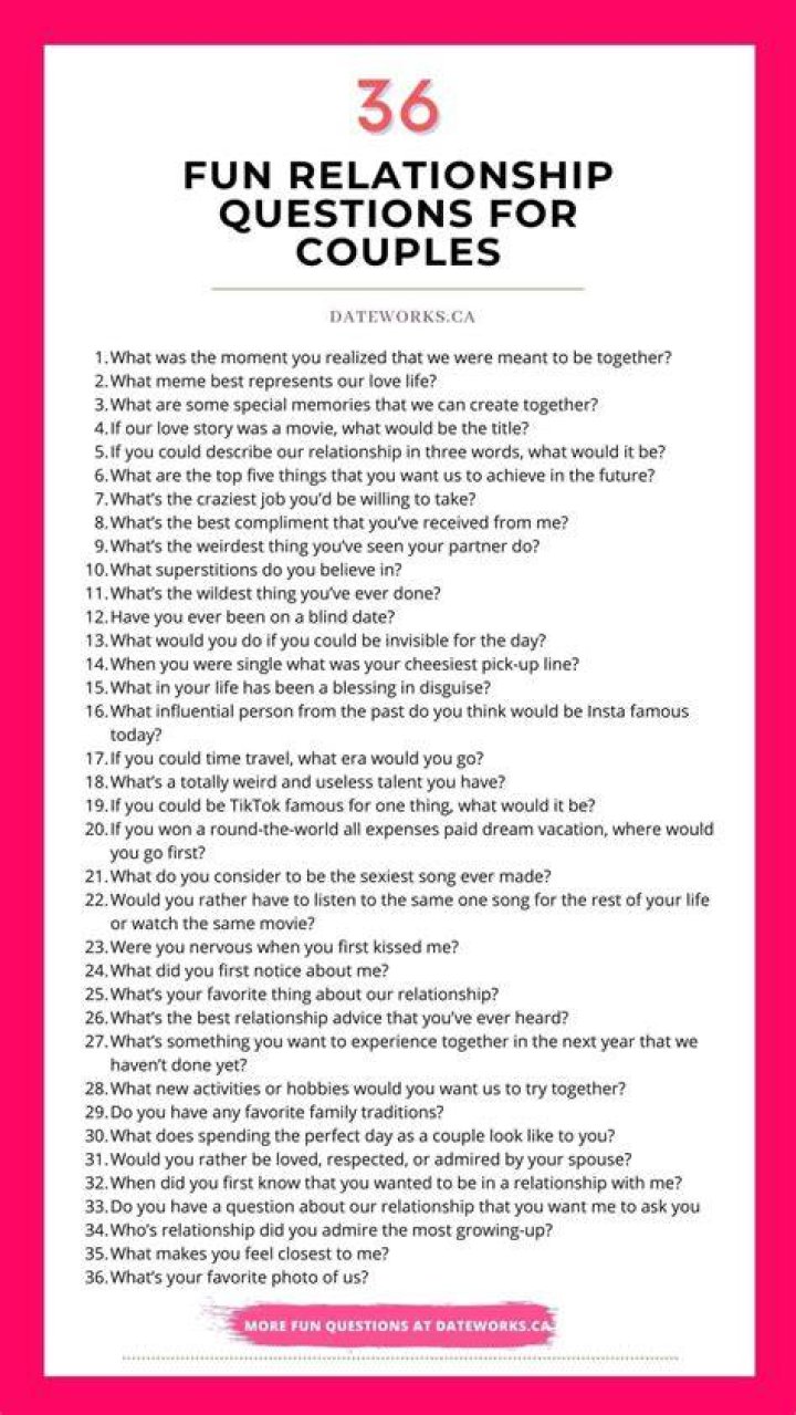What makes a good question for a couple?