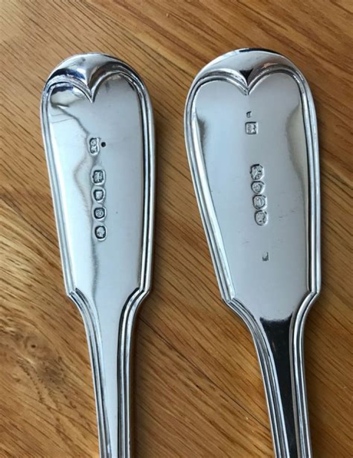 What markings are on real silver flatware?