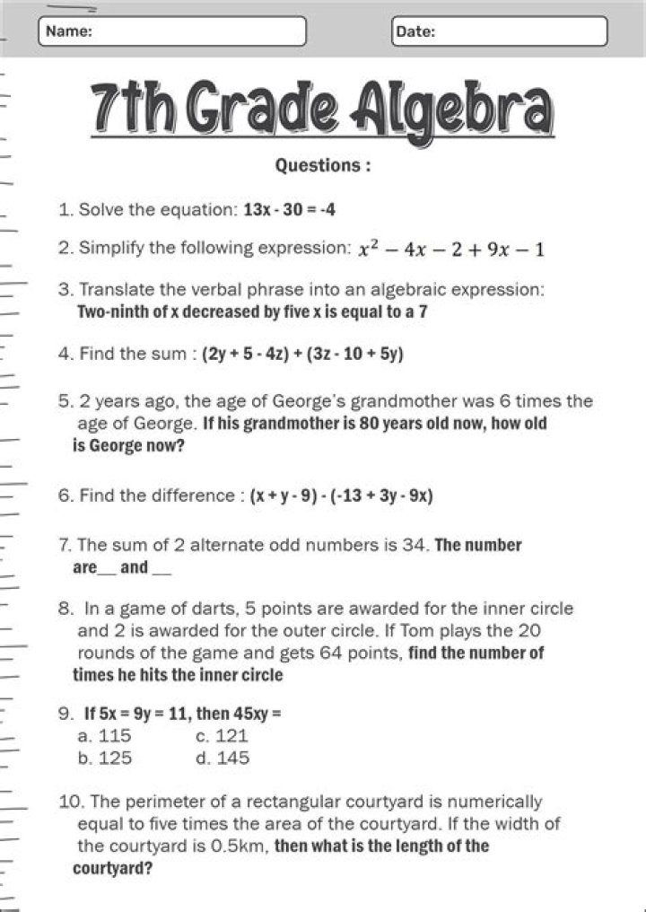 What math should a 7th grader be doing?