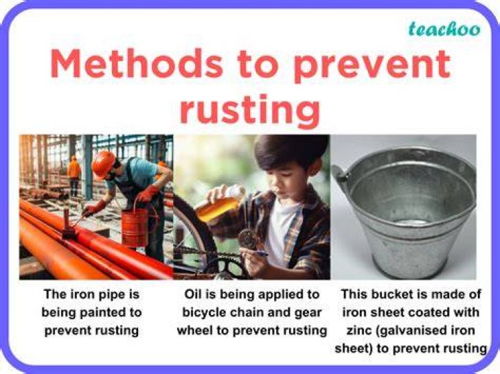 What methods prevent rusting?