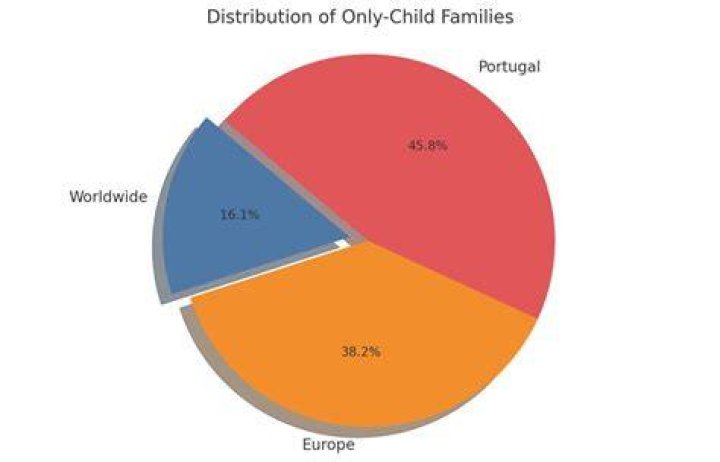 What percentage of families have only one child?