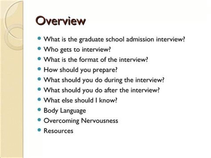 What should you do during the interview?