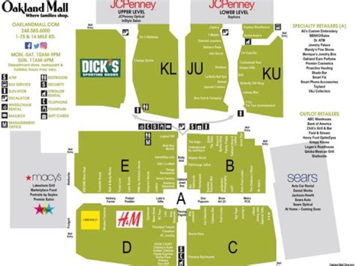 What stores do Oakland Mall have?