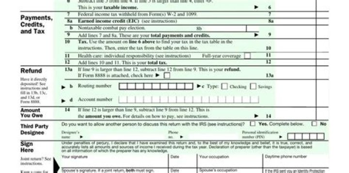 What type of info is required on a 1040EZ form?