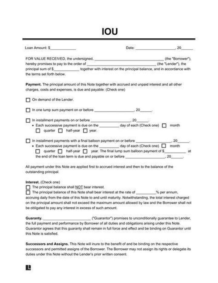 What type of money is an IOU?