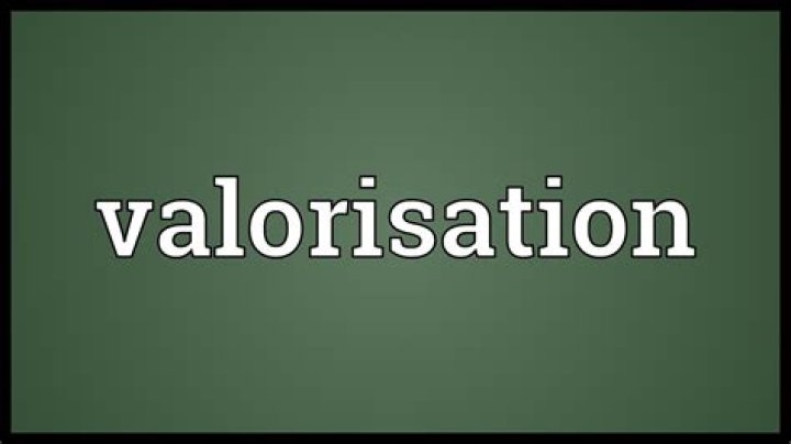 What valorization means?