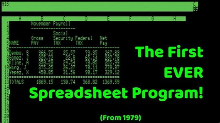 What was the first ever spreadsheet?