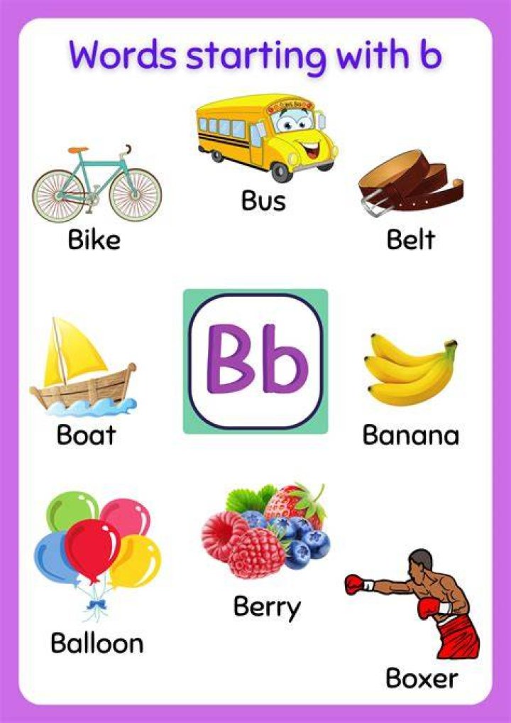 What words that start with the letter B?