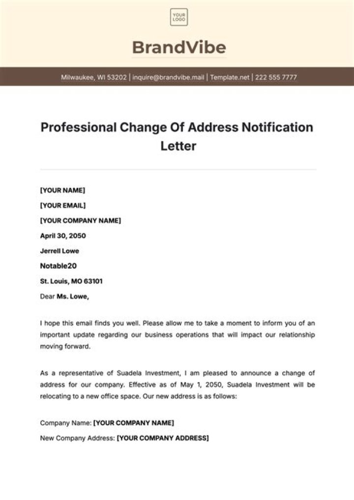 When an insurance license moves he has how long to notify the Florida Dept of Financial Services of his change of address?