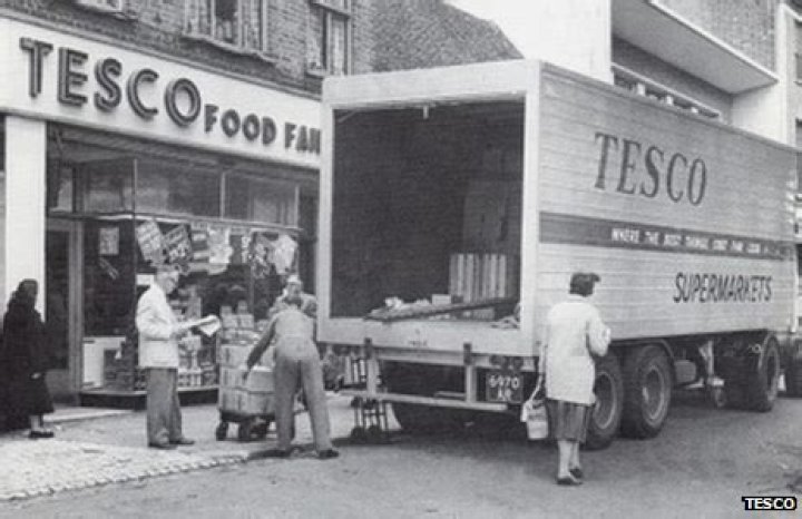 When did Tesco open its first supermarket?
