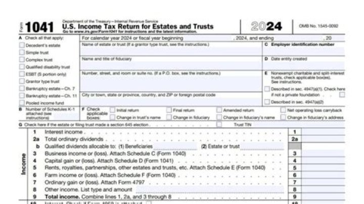 When do estates have to file Form 1041?