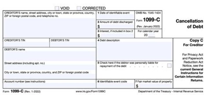 When do I need to file a 1099-C cancellation of debt?