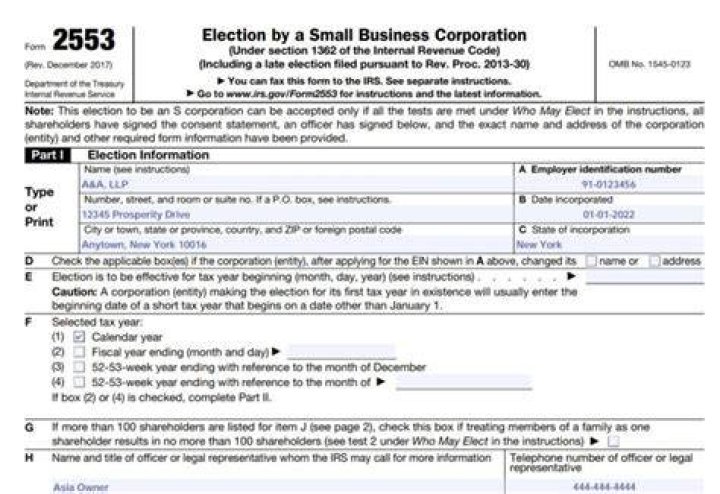 When do you have to file Form 2553 for LLC?