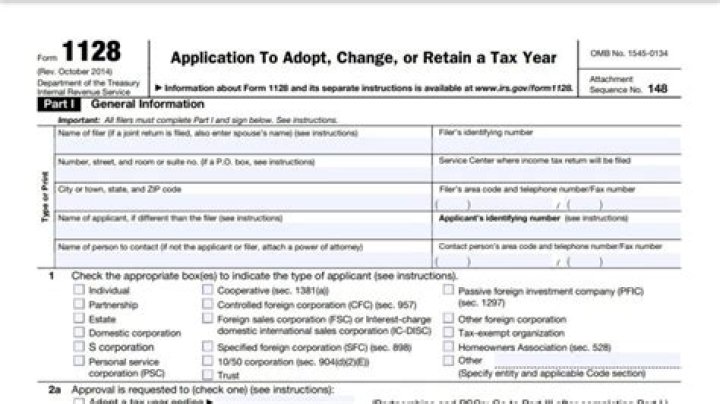 When Must form 1128 be filed?