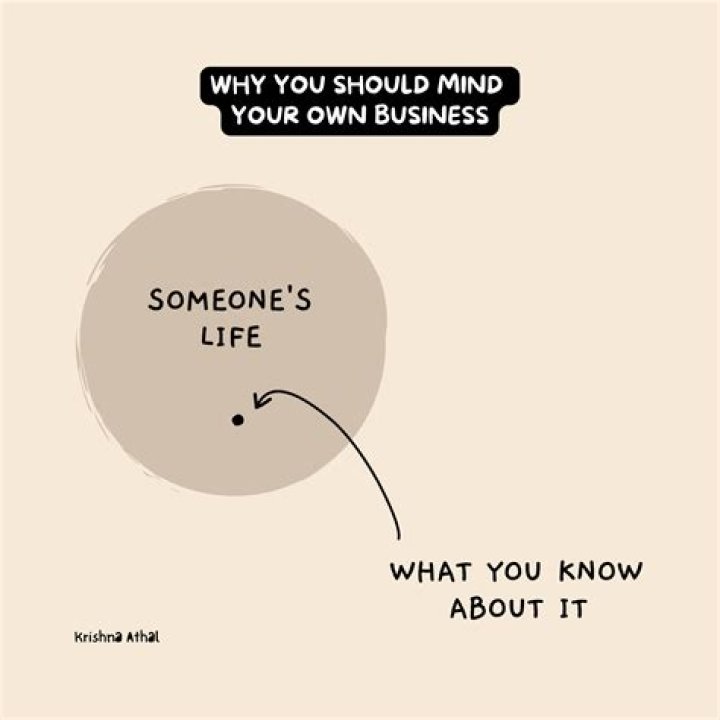 When people should mind their own business?