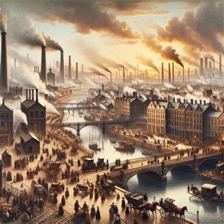 Where did cities grow during the Industrial Revolution?