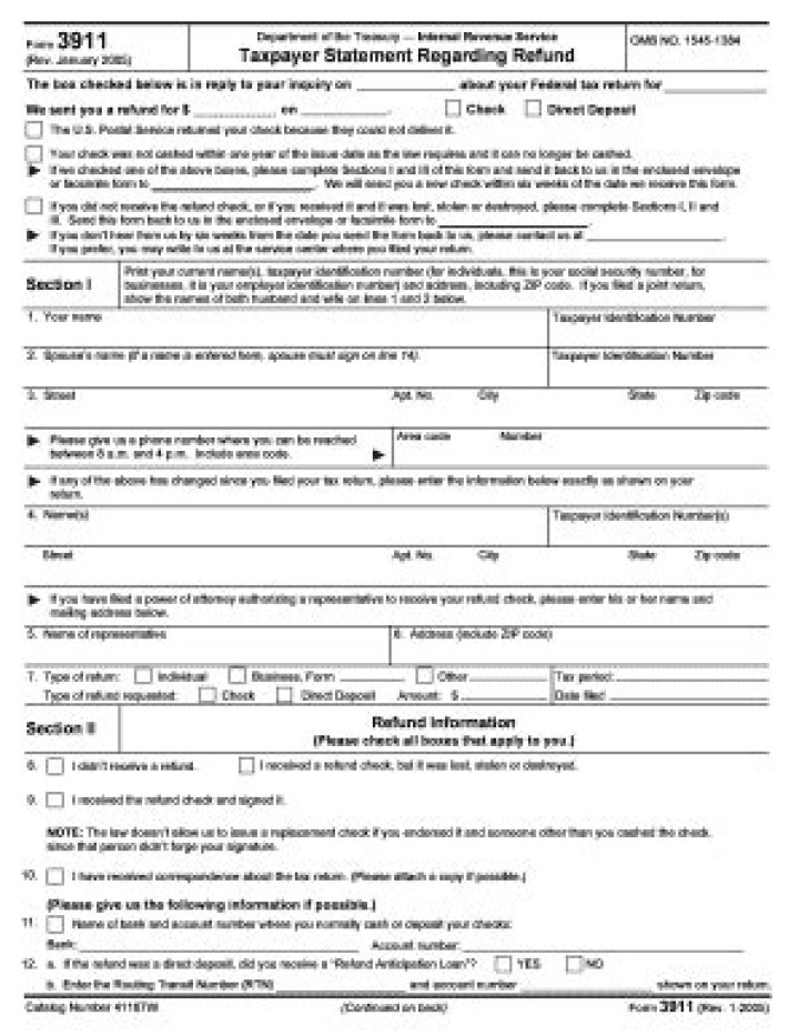 Where do I mail a form 3911?