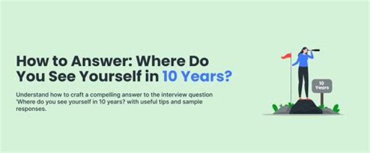 Where do you see yourself in 10 to 15 years?