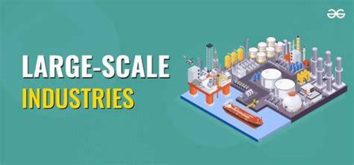 Which are the characteristics of large scale industries?