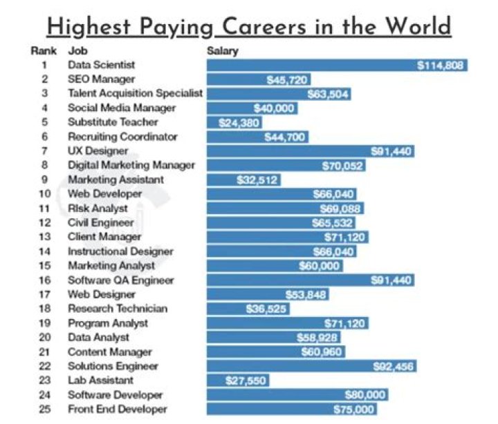 Which is the highest paying career in the world?