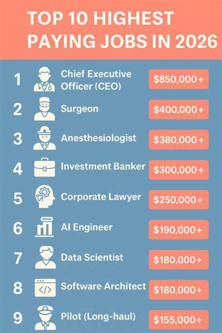Which is the highest paying job per month?