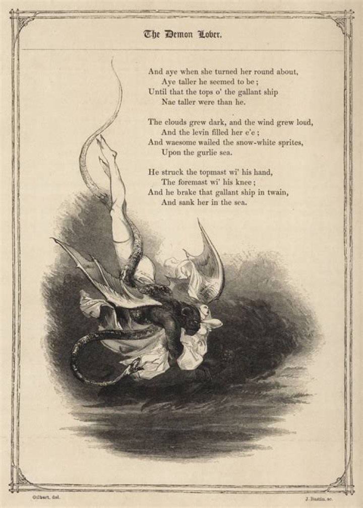 Which line from The Demon Lover helps establish ambiguity?