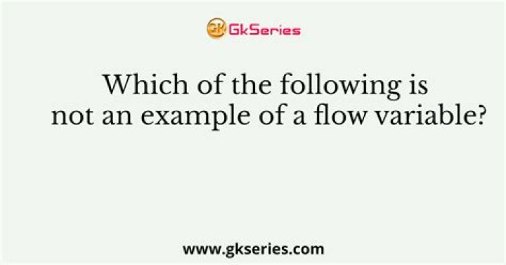 Which of the following is not a flow variable?