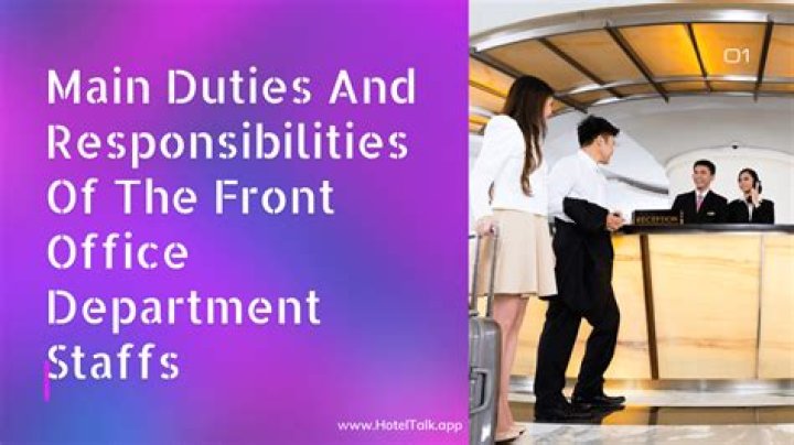 Who are the staff in the front office department?