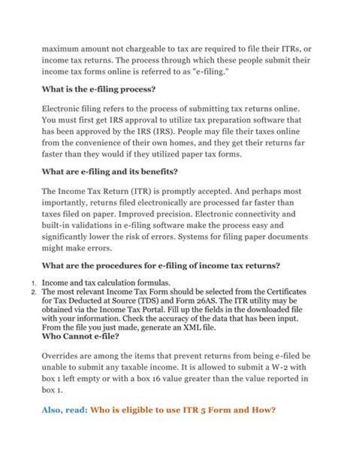 Who is eligible for e-filing?