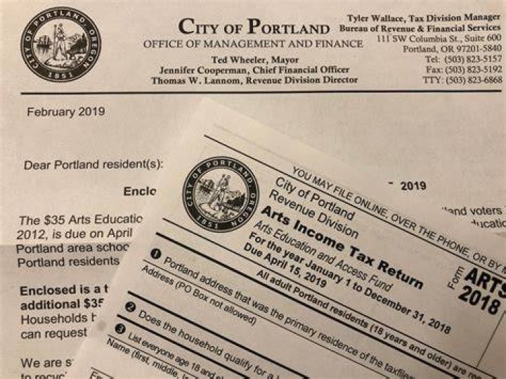 Who must pay Portland arts tax?